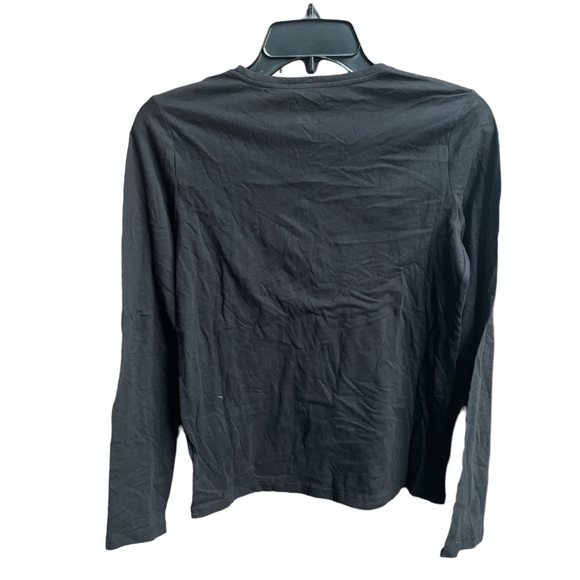 Everlane The Organic Cotton Long-Sleeve Crew Tee Black Size Small - Picture 7 of 7